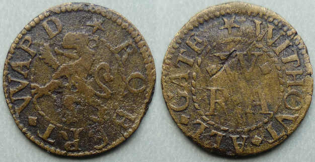 Aldgate Without, Robert Ward farthing Aldgate Without, Robert Ward farthing